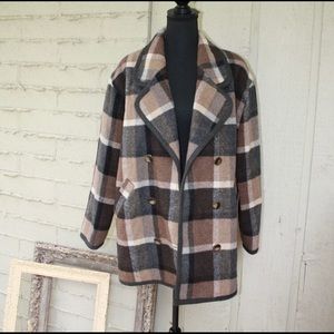 Orville wool plaid coat